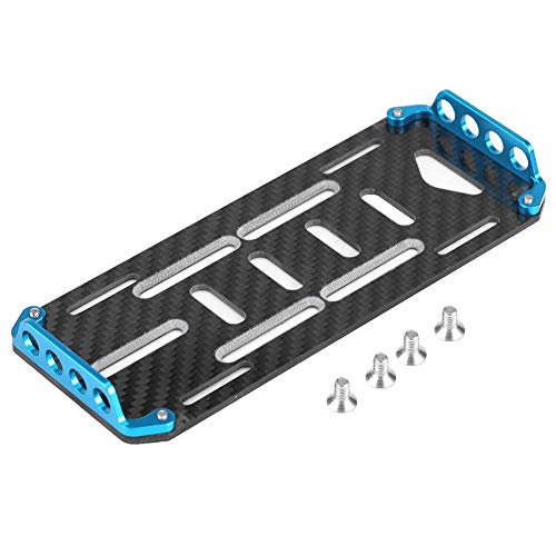 Dilwe RC-Batteriehalterung, Kohlefaser-Batterieplatte für Axial SCX10 CC01 F350 D90 1/10 RC-Car-Zubehör(Blau) von Dilwe