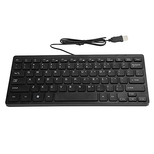 K1000 Kabelgebundene USB--Tastatur, wasserdichte tragbare Tastatur, kabelgebunden, platzsparend, Plug-and-Play, kompakte kleine Tastatur für Win PC von Dilwe