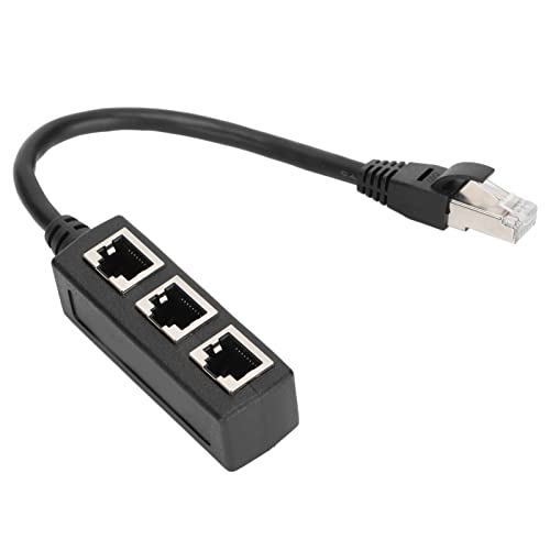 RJ45 Ethernet Adapterkabel, 1 Bis 3 adriger Ethernet Adapter mit 1 M Kabel, CAT7 Internetkabel Verlängerungsfunktion Anschluss Splitter Adapter von Dilwe