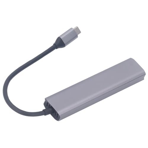 Typ-C-Hub-Adapter USB, 4K-HD-Multimedia-Schnittstellen-Splitter, Tragbarer 5-in-1-Expander für Laptop-Display, Mehrere USB-Anschlüsse, Gute Kühlung von Dilwe