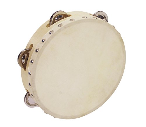 DIMAVERY DTH-806 Tamburin 20 cm | Klangvolles Tamburin mit 6 Schellen von Dimavery