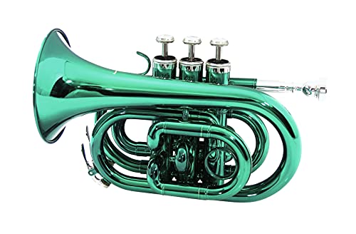 Dimavery TP-300 B-Pocket Trumpet, grün von Dimavery