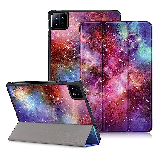 DINGGUAGUA Hülle für Xiaomi Mi Pad 6/Mi Pad 6 Pro 11 Zoll 2023 Tablet,Dünn Hülle Leder mit Auto Schlaf/Wach Ständer Schutzhülle,Galaxis von DingGuagua