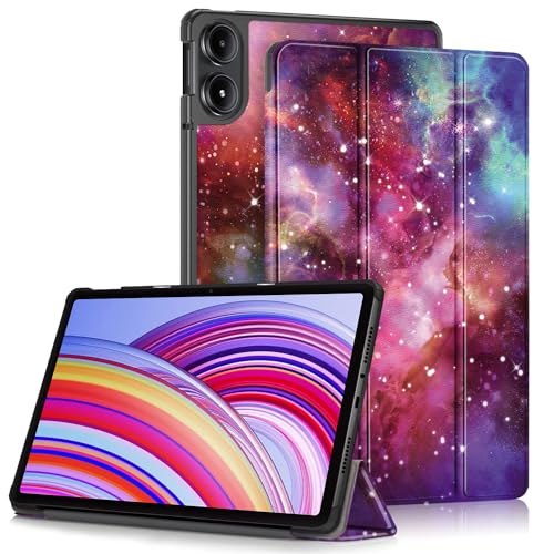 DINGGUAGUA Hülle für Xiaomi Redmi Pad Pro 12.1 Tablet,Ultra Dünn Schutzhülle mit Auto Schlaf/Wach und Ständer Funktion,Galaxy von DingGuagua