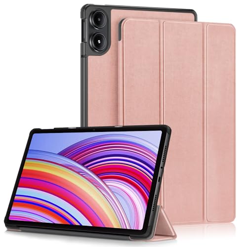 DINGGUAGUA Hülle für Xiaomi Redmi Pad Pro 12.1 Tablet,Ultra Dünn Schutzhülle mit Auto Schlaf/Wach und Ständer Funktion,Roségold von DingGuagua