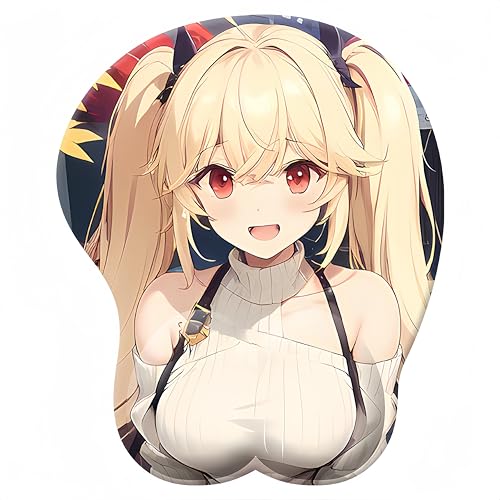 Dingweiming Azur Lane Mauspad, ergonomisches 3D-Anime-Mauspad mit Gel-Handgelenkauflage und rutschfester Unterseite aus PU. Blücher von Dingweiming