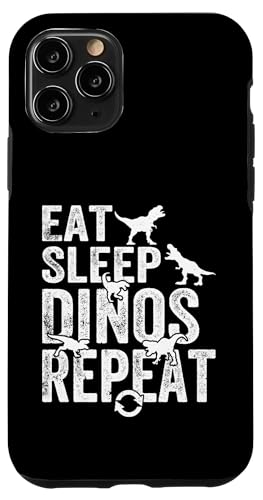 Eat Sleep Dinos Repeat – Dinosaurier-Liebhaber Hülle für iPhone 11 Pro von Dinosaur Lover