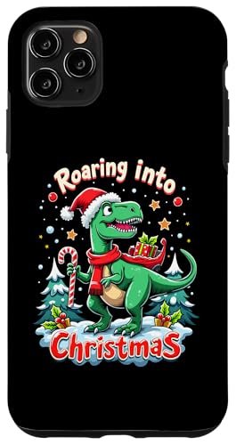 Hülle für iPhone 11 Pro Max Roaring Christmas Weihnachten Lustiges Dinosaurier T-Rex von Dinosaurier Weihnachten Xmas Dino T-Rex Shop