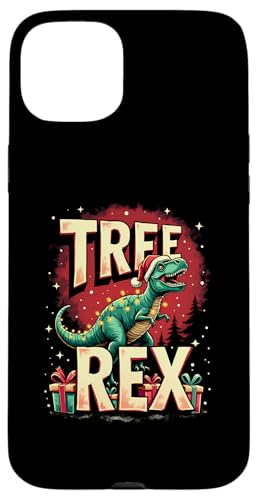 Hülle für iPhone 15 Plus Tree Rex Weihnachten Dinosaurier Lustig Dino Kostüm T-Rex von Dinosaurier Weihnachten Xmas Dino T-Rex Shop