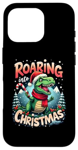 Hülle für iPhone 16 Pro Roaring Christmas Weihnachten Lustiges Dinosaurier T-Rex von Dinosaurier Weihnachten Xmas Dino T-Rex Shop