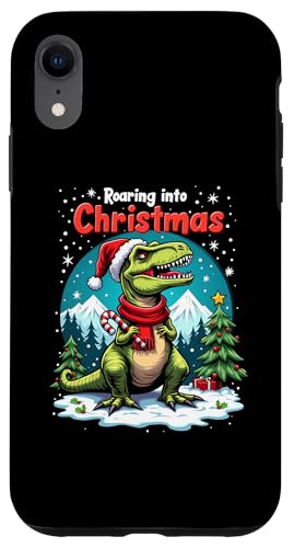 Hülle für iPhone XR Roaring Christmas Weihnachten Lustiges Dinosaurier T-Rex von Dinosaurier Weihnachten Xmas Dino T-Rex Shop