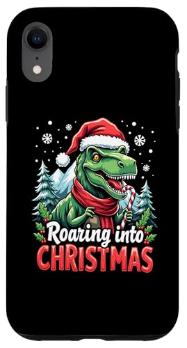 Hülle für iPhone XR Roaring Christmas Weihnachten Lustiges Dinosaurier T-Rex von Dinosaurier Weihnachten Xmas Dino T-Rex Shop