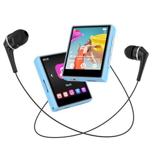 64GB MP3 Player Bluetooth 5.3, Mini Music Player mit Lautsprecher, FM Radio, Diktiergerät, E-Book, HiFi-Sound, Ideal für Sport, Kopfhörer inklusive, Unterstützung 128GB Kinder MP3 Player von Diofox