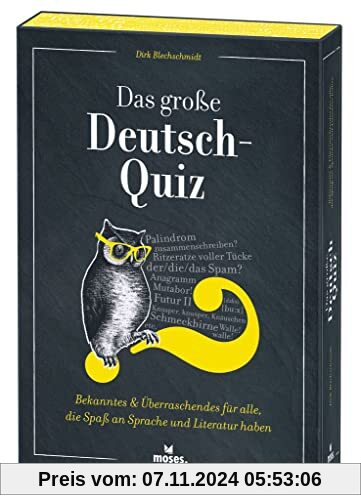 moses. Das große Deutsch-Quiz | Bekanntes und Überraschendes für alle, die Spaß an Sprache und Literatur haben | Quizfragen und Rätsel auf 75 Karten von Dirk Blechschmidt von Dirk Blechschmidt