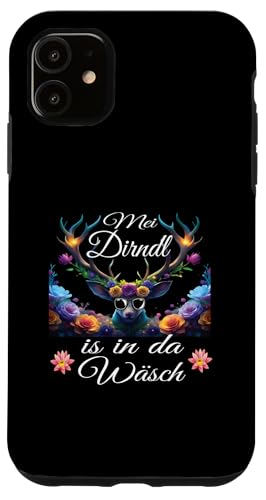 Hülle für iPhone 11 Damen Volksfest Hirsch Reh Kostüm Blumen Trachten T-Shirt von Dirndl Ersatz Mädchen Damen Trachtenshirt Bayern