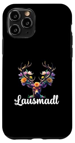 Hülle für iPhone 11 Pro Lausmadl Damen Volksfest Hirsch Reh Kostüm Blumen Trachten von Dirndl Ersatz Mädchen Damen Trachtenshirt Bayern