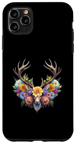 Hülle für iPhone 11 Pro Max Damen Volksfest Hirsch Reh Kostüm Blumen Trachten T-Shirt von Dirndl Ersatz Mädchen Damen Trachtenshirt Bayern