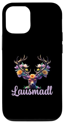 Hülle für iPhone 13 Lausmadl Damen Volksfest Hirsch Reh Kostüm Blumen Trachten von Dirndl Ersatz Mädchen Damen Trachtenshirt Bayern