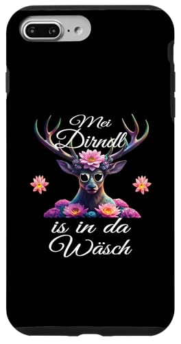 Hülle für iPhone 7 Plus/8 Plus Damen Volksfest Hirsch Reh Kostüm Blumen Trachten T-Shirt von Dirndl Ersatz Mädchen Damen Trachtenshirt Bayern