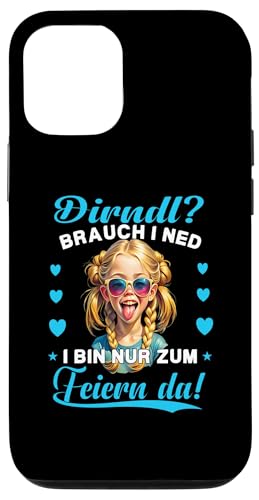 Hülle für iPhone 15 Pro Damen Trachtendirndl für Oktoberfest - Kinder Trachten von Dirndl Ersatz Oktoberfest Damen Outfit Bluse