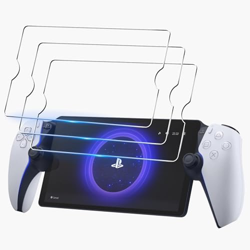 Diruite 3-Stück Displayschutz für Sony PS5 PlayStation Portal Schutzfolie,HD Glas Anti-Kratzen Displayschutzfolie für Sony PS5 PlayStation Portal Screen Protector[Anti-Öl,9H-Härte] von Diruite