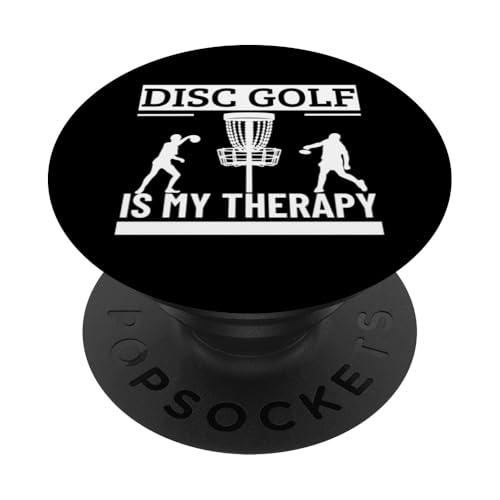 Disc Golf Is My Therapy Lustiger Discgolf-Spieler PopSockets mit austauschbarem PopGrip von Disc Golfer Ultimate Frisbee Disc Golfing