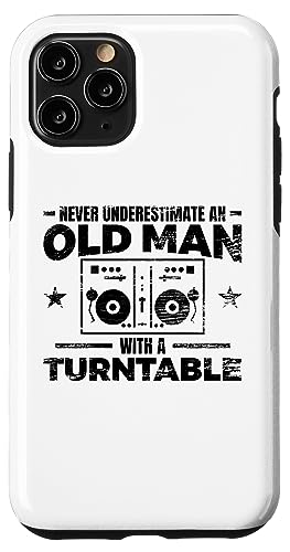 Hülle für iPhone 11 Pro Unterschätze nie einen alten Mann mit einem DJ Mischpult von Disc Jockey-T-Shirts für Männer