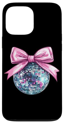 Discokugel rosa Kokette Schleife niedlich zierlich Schleife Band Mädchen Hülle für iPhone 13 Pro Max von Disco Ball Coquette Bow