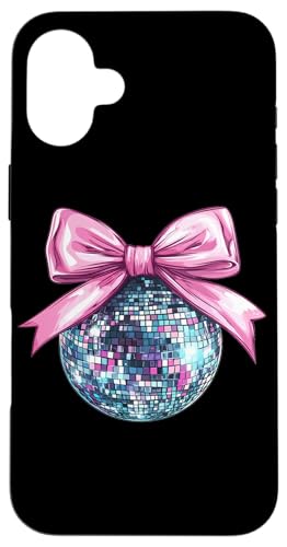 Discokugel rosa Kokette Schleife niedlich zierlich Schleife Band Mädchen Hülle für iPhone 16 Plus von Disco Ball Coquette Bow