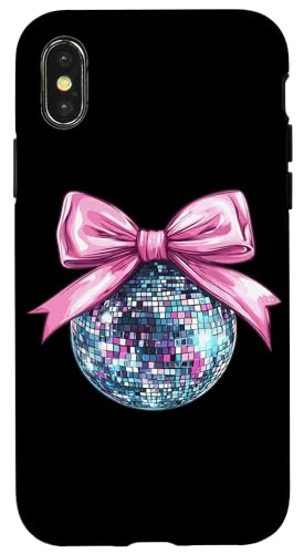 Discokugel rosa Kokette Schleife niedlich zierlich Schleife Band Mädchen Hülle für iPhone X/XS von Disco Ball Coquette Bow