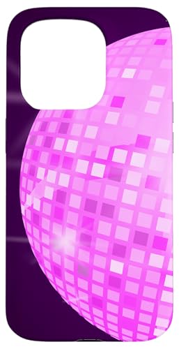 Hülle für iPhone 15 Pro Discokugel 70er 80er Retro Rosa Discokugel von Disco Ball Retro 70s 80s Disco Ball