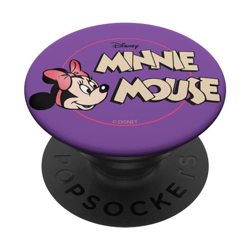 Disney Mickey And Friends Retro Purple Minnie Mouse PopSockets mit austauschbarem PopGrip von Disney