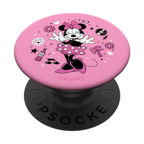 Disney Minnie Mouse Retro Summer Pink PopSockets mit austauschbarem PopGrip von Disney