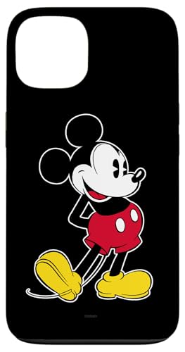 Hülle für iPhone 13 Disney Mickey Mouse Klassische Pose Schwarz von Disney