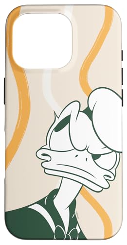 Hülle für iPhone 16 Pro Disney Donald Duck Retro Vintage Glare & Lines Muster von Disney