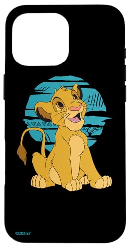 Hülle für iPhone 16 Pro Max Disney Der König der Löwen Junge Simba Happy Blue Retro von Disney