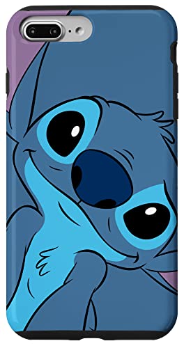 Hülle für iPhone 7 Plus/8 Plus Disney Lilo and Stitch Niedliches Stichgesicht, Schiefergrau von Disney