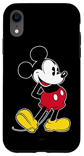 Hülle für iPhone XR Disney Mickey Mouse Klassische Pose Schwarz von Disney