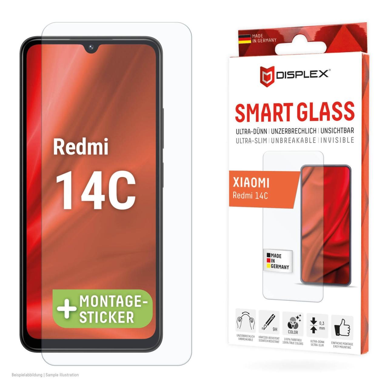 DISPLEX Smart Schutzglass für Xiaomi Redmi 14C DISPLEX Smart Schutzglass für Xiaomi Redmi 14C von Displex