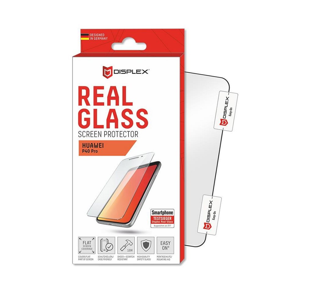 Displex Displex Real Glass 3D Echtglas + Rahmen für Huawei P40 Plus, Displayschutzglas von Displex