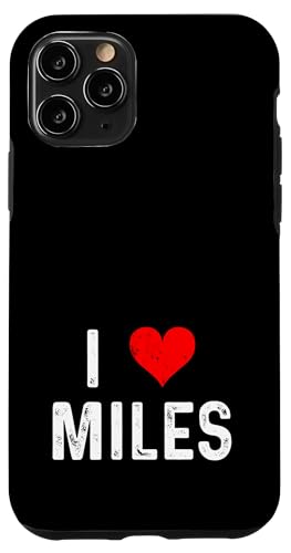 Hülle für iPhone 11 Pro I Love Miles - Herz - Distressed von Distressed I Heart Love Apparel by RJ