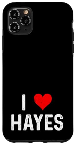 Hülle für iPhone 11 Pro Max I Love Hayes – Herz – Distressed von Distressed I Heart Love Apparel by RJ