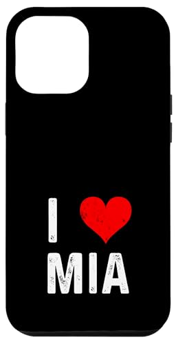 Hülle für iPhone 12 Pro Max I Love Mia – Herz – Used-Look von Distressed I Heart Love Apparel by RJ