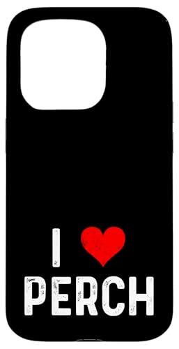 Hülle für iPhone 15 Pro I Love Barsch – Herz – Distressed – Fischangeln von Distressed I Heart Love Apparel by RJ