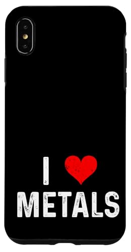 Hülle für iPhone XS Max Ich liebe Metalle - Heart - Material Engineer Commodity Invest von Distressed I Heart Love Apparel by RJ