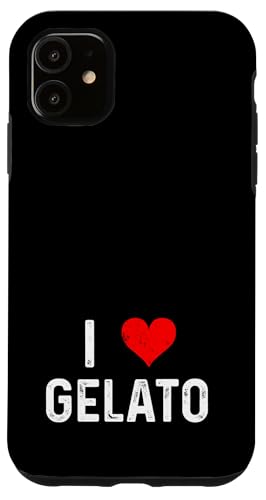 I Love Gelato - Herz - Distressed Ice Cream Dessert Hülle für iPhone 11 von Distressed I Heart Love Apparel by RJ