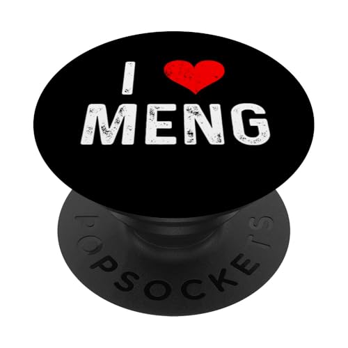 I Love Meng – Herz – Used-Look PopSockets Klebender PopGrip von Distressed I Heart Love Apparel by RJ