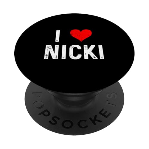 I Love Nicki - Herz - Distressed PopSockets Klebender PopGrip von Distressed I Heart Love Apparel by RJ