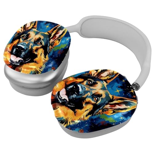 Schutzhülle für AirPods Max Kopfhörer, 2 Paar, kratzfeste Ohrmuscheln für AirPod Max, Zubehör, Schutzhülle – Aquarell Sheepdog Starry Star von Diusye