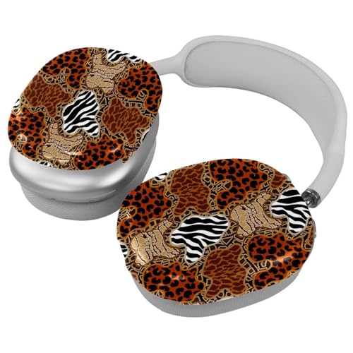 Schutzhülle für AirPods Max Kopfhörer, 2 Paar Anti-Kratz-Ohrmuscheln Abdeckung für AirPod Max, Zubehör Schutzhülle - Wildlife Animal Print Spots von Diusye